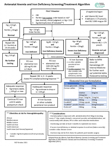 Antenatal Anemia And Iron Deficiency Screening Treatment Algorithm Antenatal Anemia And Iron Deficiency Screening Treatment Algorithm